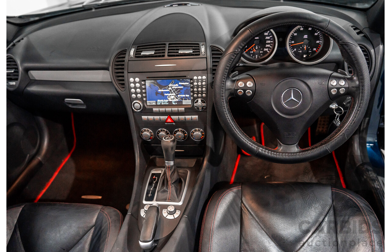 2/2008 Mercedes-Benz SLK 280 R171 07 Upgrade 2d Convertible Benotoite Blue Metallic V6 3.0L