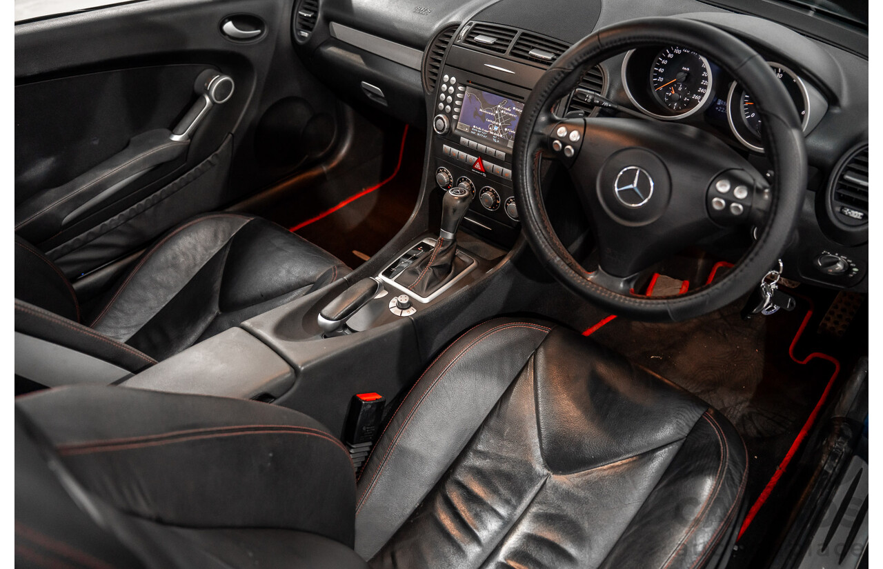 2/2008 Mercedes-Benz SLK 280 R171 07 Upgrade 2d Convertible Benotoite Blue Metallic V6 3.0L