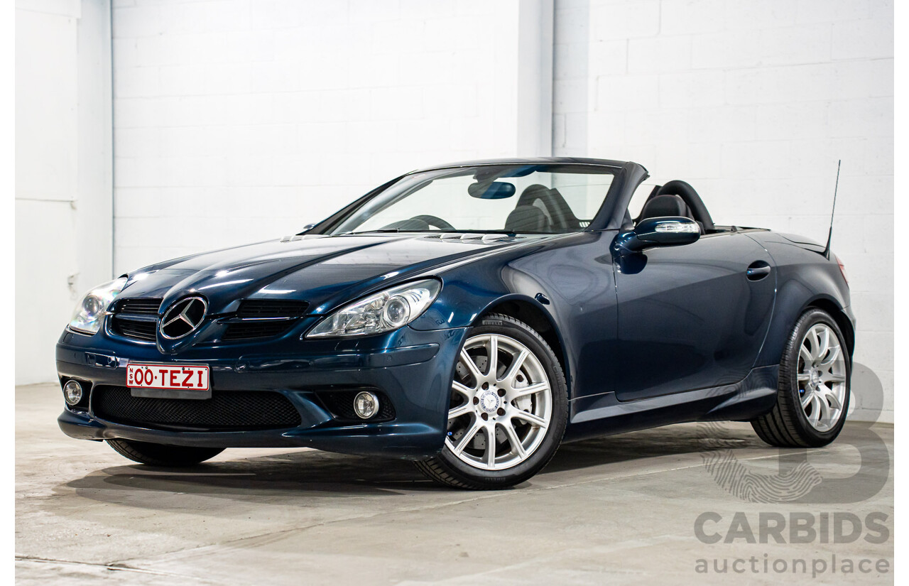 2/2008 Mercedes-Benz SLK 280 R171 07 Upgrade 2d Convertible Benotoite Blue Metallic V6 3.0L