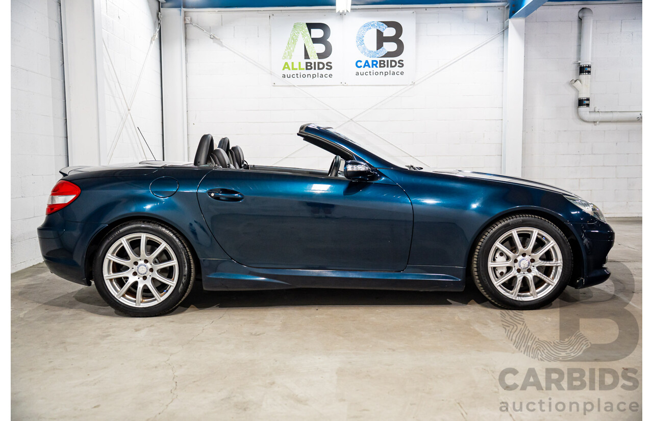 2/2008 Mercedes-Benz SLK 280 R171 07 Upgrade 2d Convertible Benotoite Blue Metallic V6 3.0L