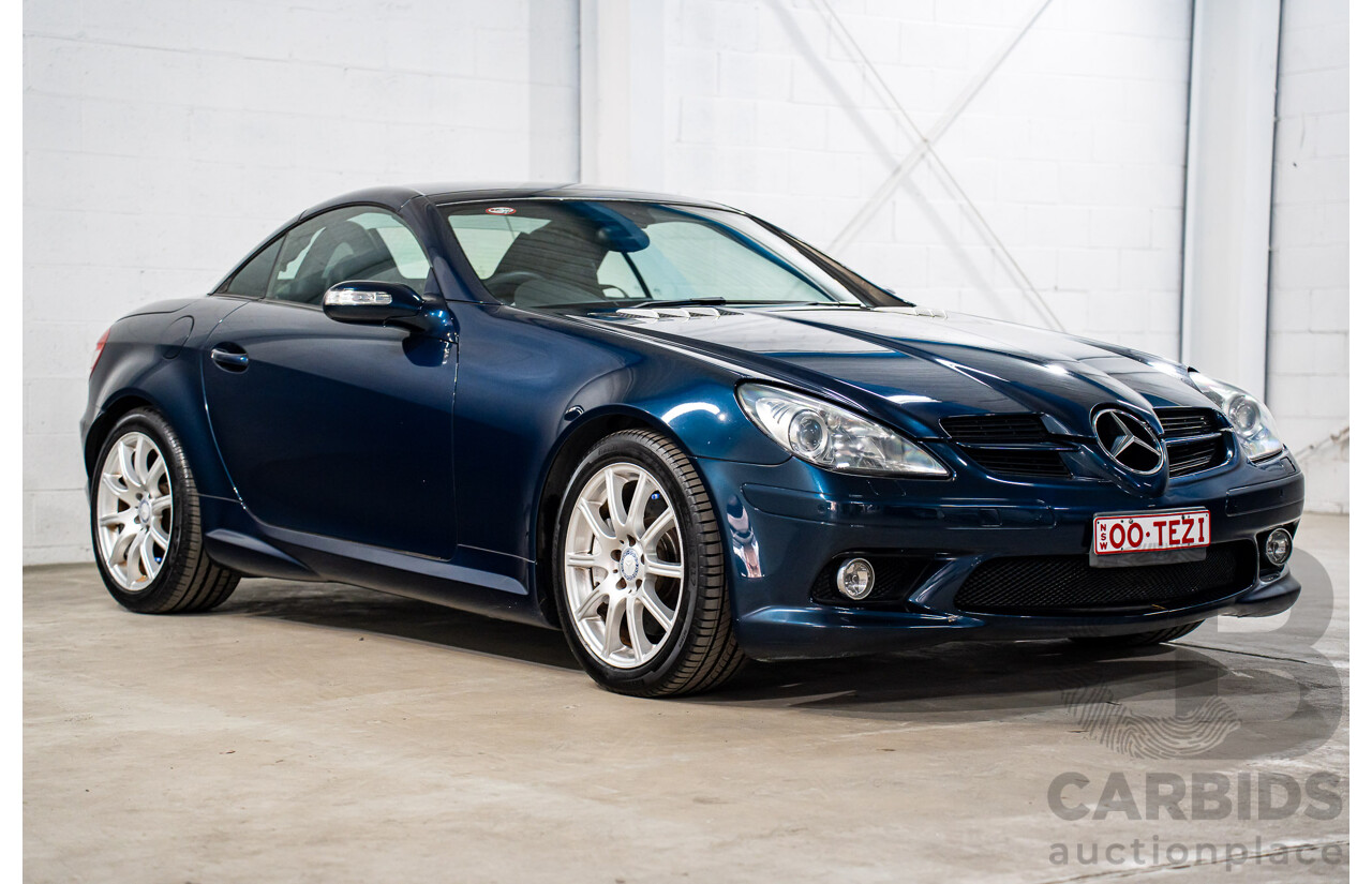 2/2008 Mercedes-Benz SLK 280 R171 07 Upgrade 2d Convertible Benotoite Blue Metallic V6 3.0L