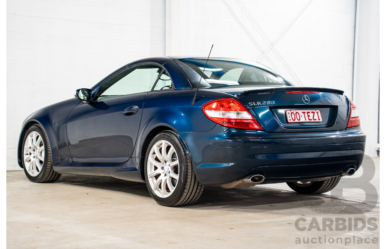 2/2008 Mercedes-Benz SLK 280 R171 07 Upgrade 2d Convertible Benotoite Blue Metallic V6 3.0L