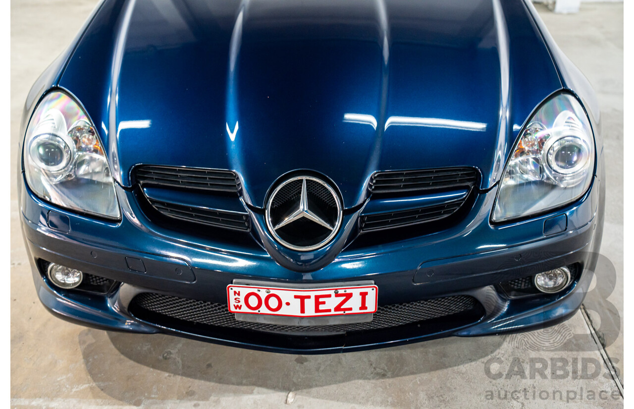 2/2008 Mercedes-Benz SLK 280 R171 07 Upgrade 2d Convertible Benotoite Blue Metallic V6 3.0L