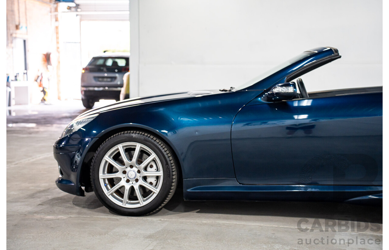 2/2008 Mercedes-Benz SLK 280 R171 07 Upgrade 2d Convertible Benotoite Blue Metallic V6 3.0L