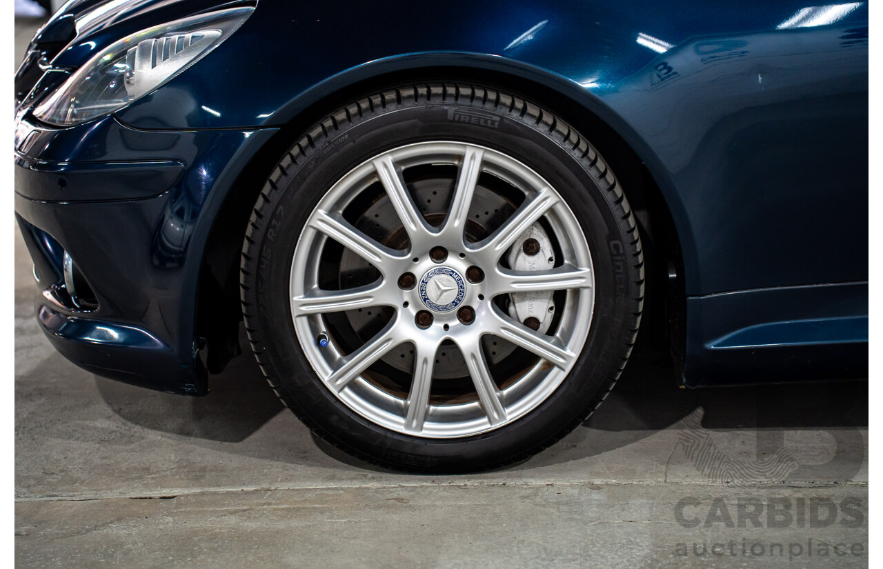 2/2008 Mercedes-Benz SLK 280 R171 07 Upgrade 2d Convertible Benotoite Blue Metallic V6 3.0L