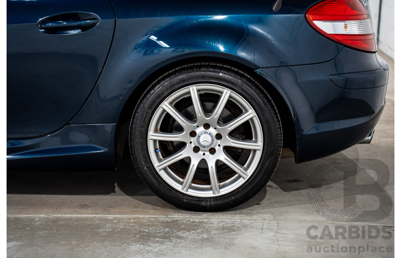 2/2008 Mercedes-Benz SLK 280 R171 07 Upgrade 2d Convertible Benotoite Blue Metallic V6 3.0L