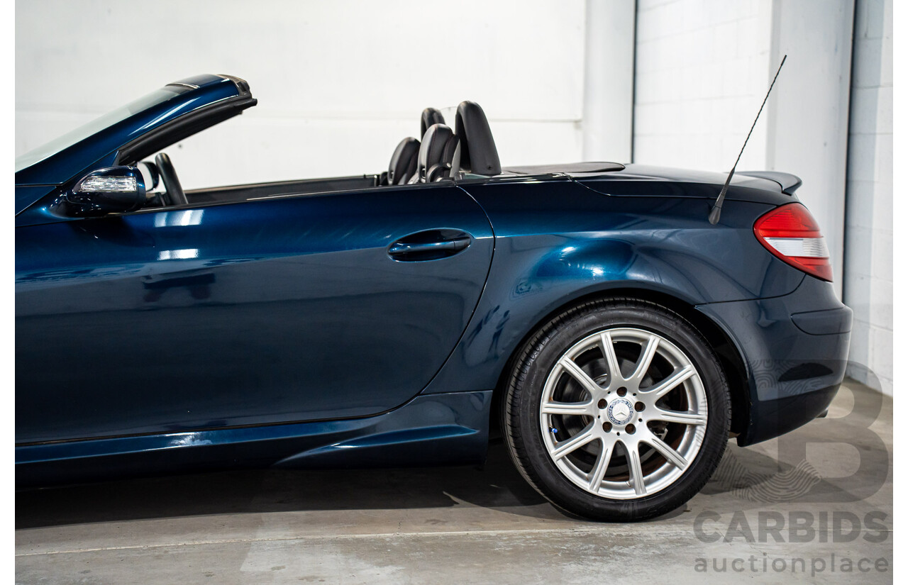 2/2008 Mercedes-Benz SLK 280 R171 07 Upgrade 2d Convertible Benotoite Blue Metallic V6 3.0L