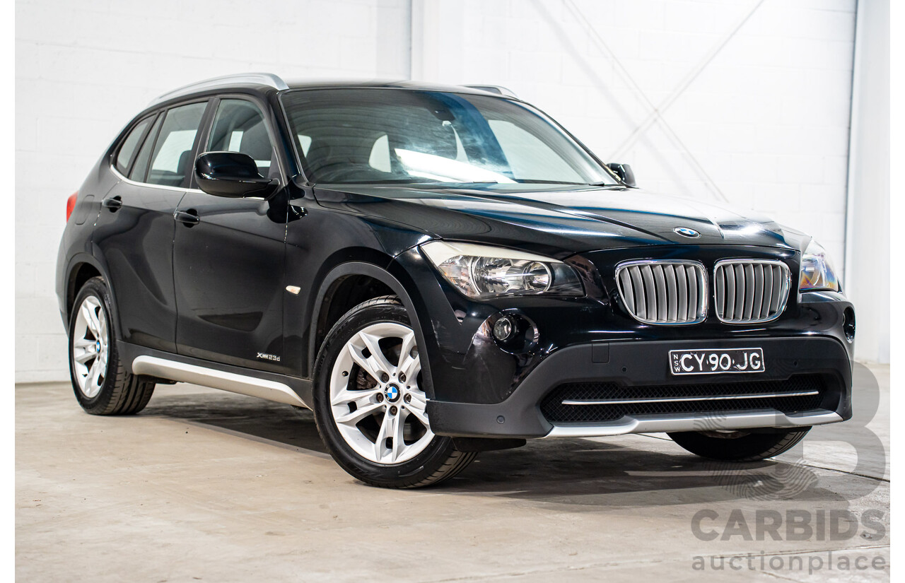 6/2010 BMW X1 xDrive23d E84 4d Wagon Schwartz Black Turbo Diesel 2.0L