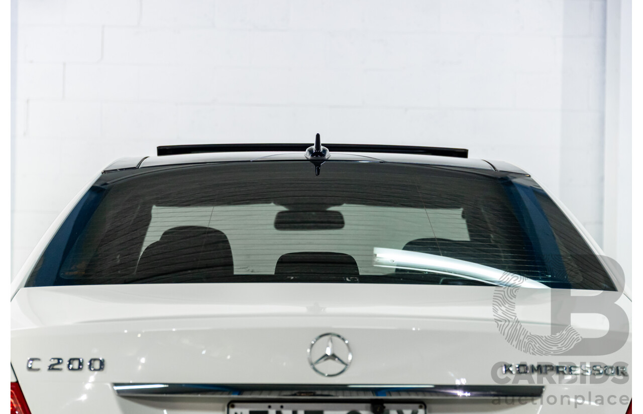 7/2009 Mercedes-Benz C200 Kompressor Avantgarde W204 4d Sedan Calcite White Supercharged 1.8L