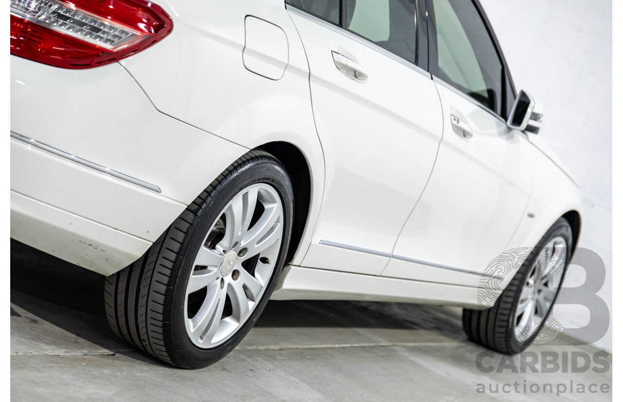 7/2009 Mercedes-Benz C200 Kompressor Avantgarde W204 4d Sedan Calcite White Supercharged 1.8L