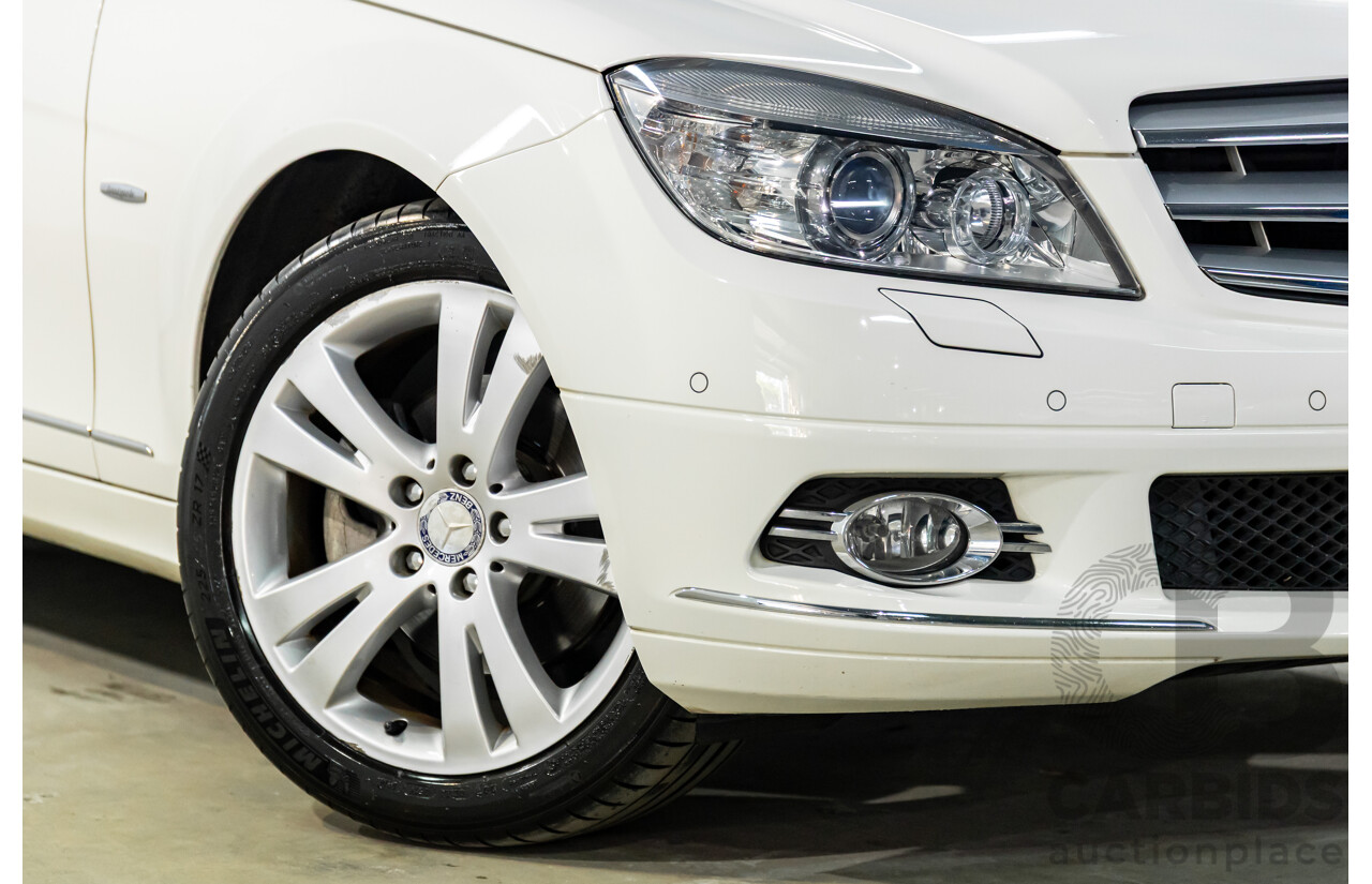 7/2009 Mercedes-Benz C200 Kompressor Avantgarde W204 4d Sedan Calcite White Supercharged 1.8L
