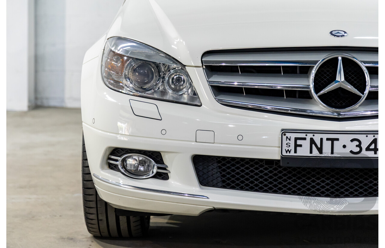 7/2009 Mercedes-Benz C200 Kompressor Avantgarde W204 4d Sedan Calcite White Supercharged 1.8L