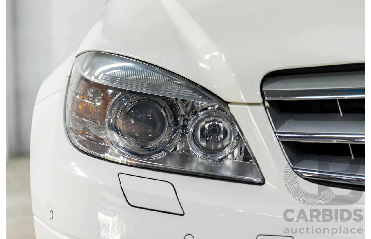 7/2009 Mercedes-Benz C200 Kompressor Avantgarde W204 4d Sedan Calcite White Supercharged 1.8L
