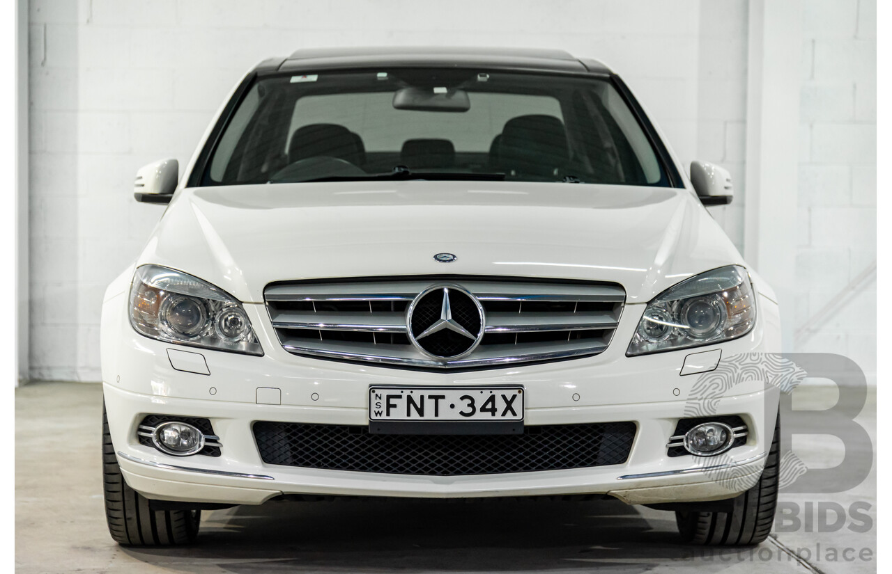 7/2009 Mercedes-Benz C200 Kompressor Avantgarde W204 4d Sedan Calcite White Supercharged 1.8L