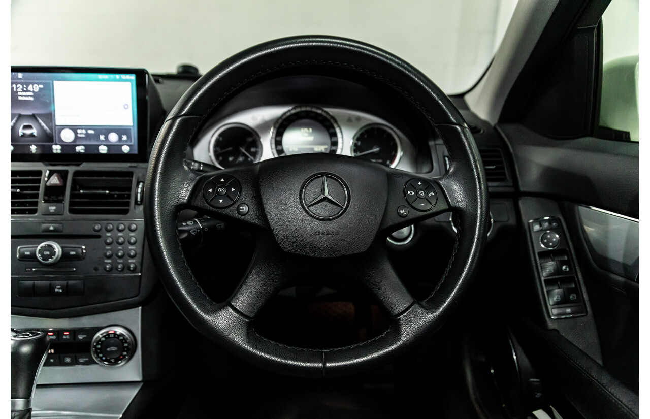 7/2009 Mercedes-Benz C200 Kompressor Avantgarde W204 4d Sedan Calcite White Supercharged 1.8L