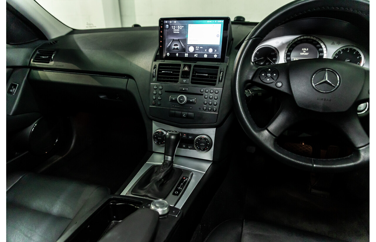 7/2009 Mercedes-Benz C200 Kompressor Avantgarde W204 4d Sedan Calcite White Supercharged 1.8L