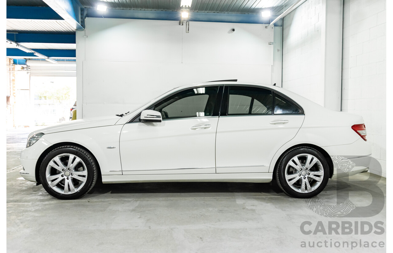 7/2009 Mercedes-Benz C200 Kompressor Avantgarde W204 4d Sedan Calcite White Supercharged 1.8L