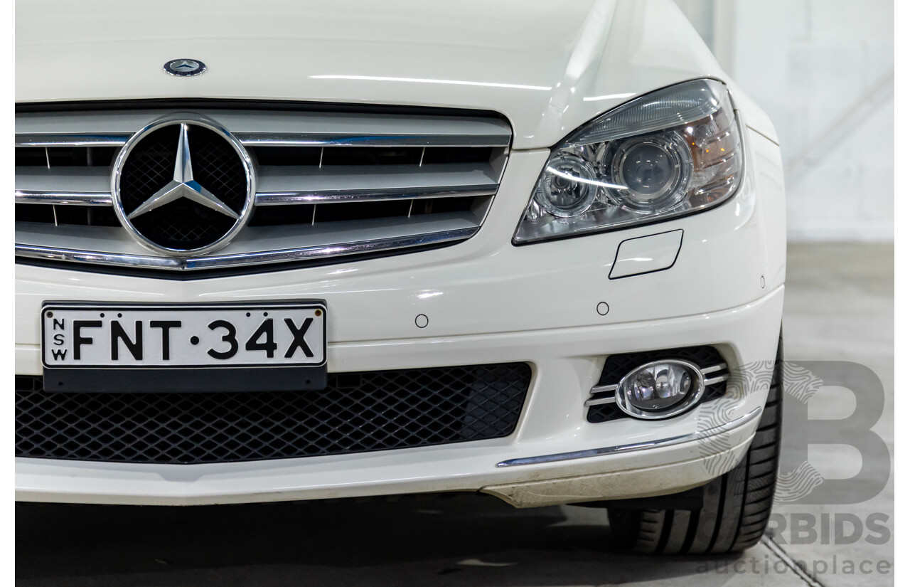 7/2009 Mercedes-Benz C200 Kompressor Avantgarde W204 4d Sedan Calcite White Supercharged 1.8L