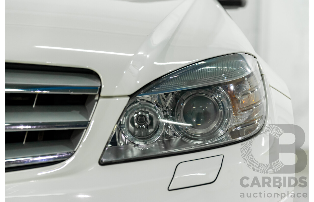 7/2009 Mercedes-Benz C200 Kompressor Avantgarde W204 4d Sedan Calcite White Supercharged 1.8L