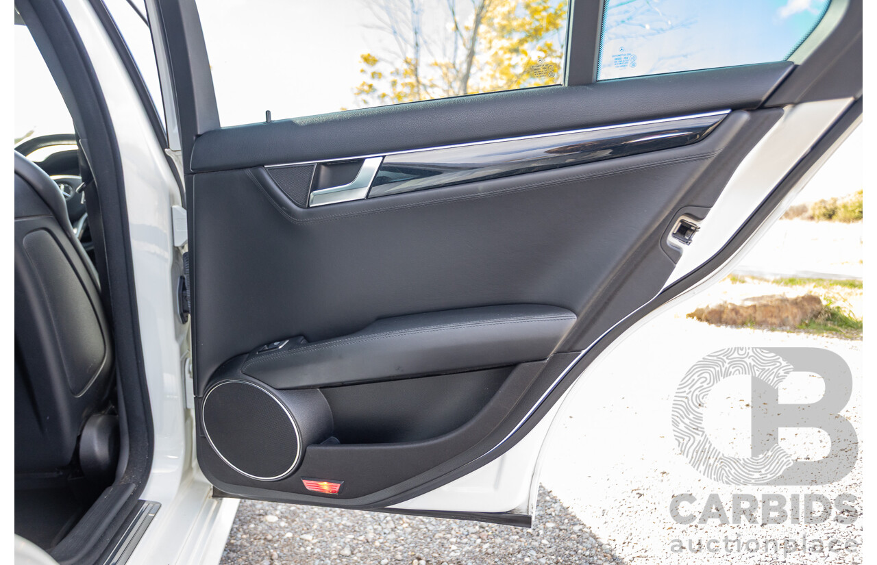 11/2011 Mercedes Benz C63 AMG Performance Package Plus W204 MY11 4d Sedan Calcite White V8 6.3L