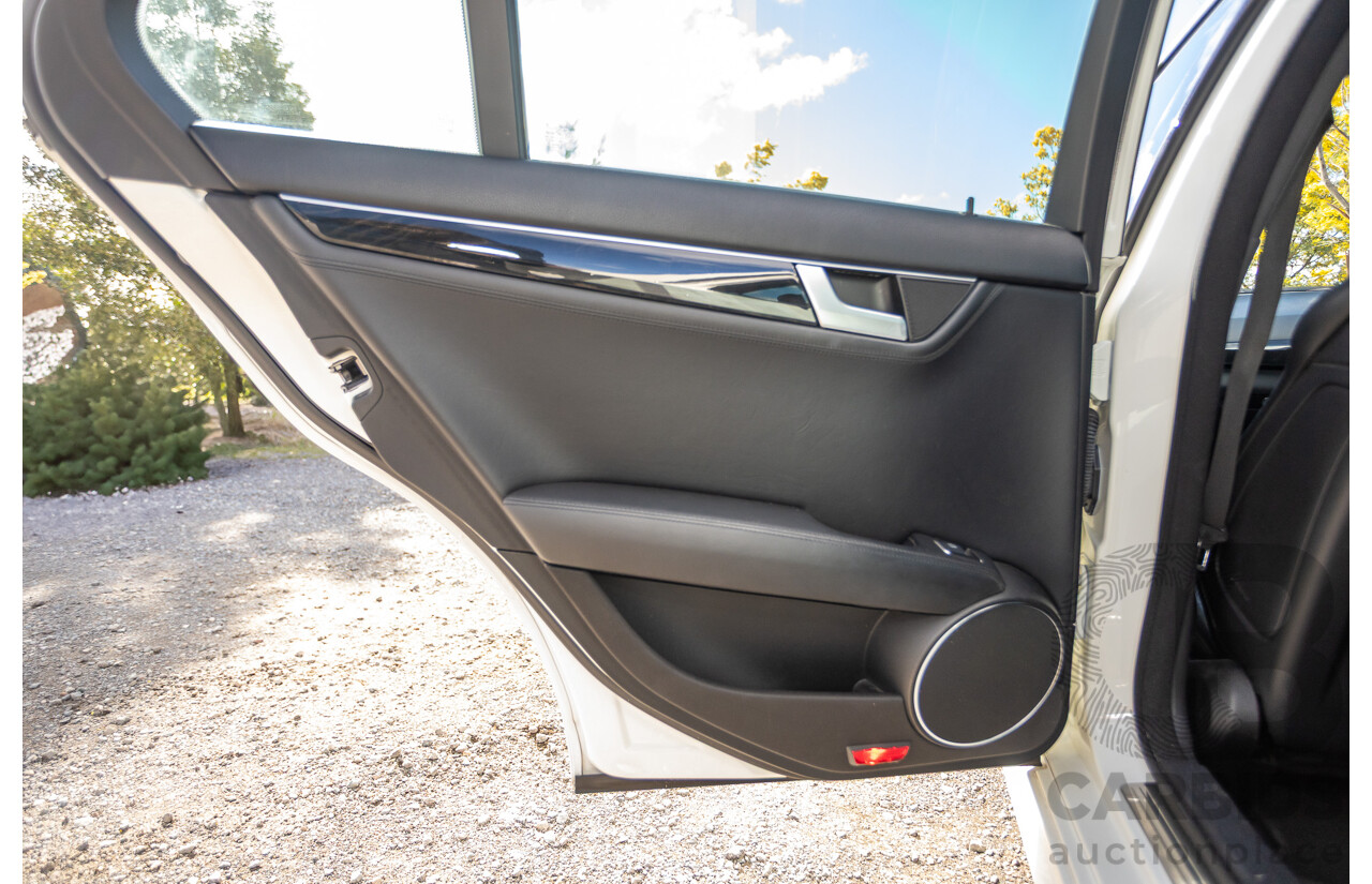 11/2011 Mercedes Benz C63 AMG Performance Package Plus W204 MY11 4d Sedan Calcite White V8 6.3L