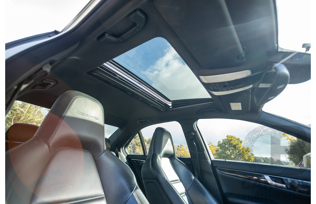 11/2011 Mercedes Benz C63 AMG Performance Package Plus W204 MY11 4d Sedan Calcite White V8 6.3L