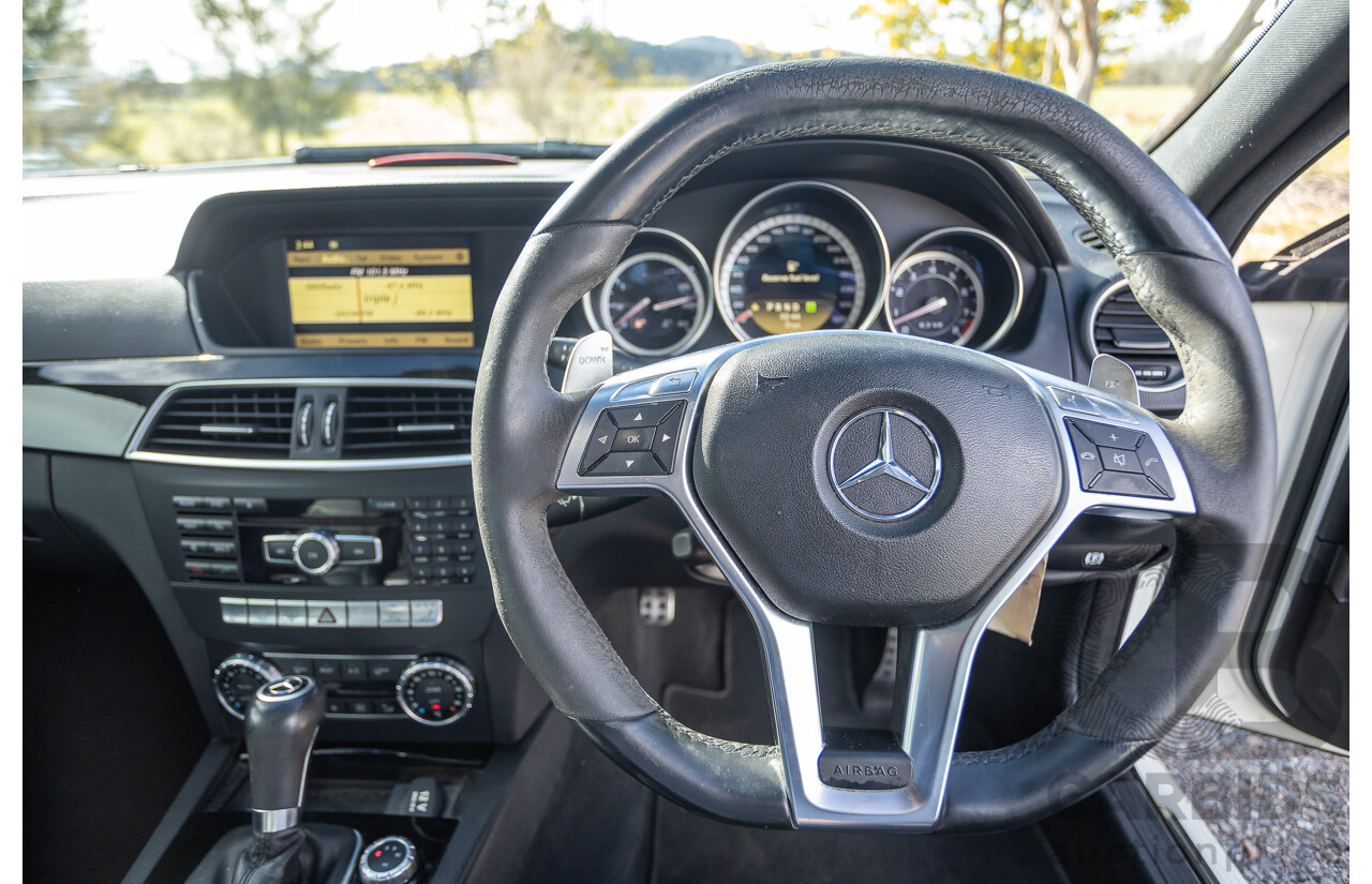 11/2011 Mercedes Benz C63 AMG Performance Package Plus W204 MY11 4d Sedan Calcite White V8 6.3L