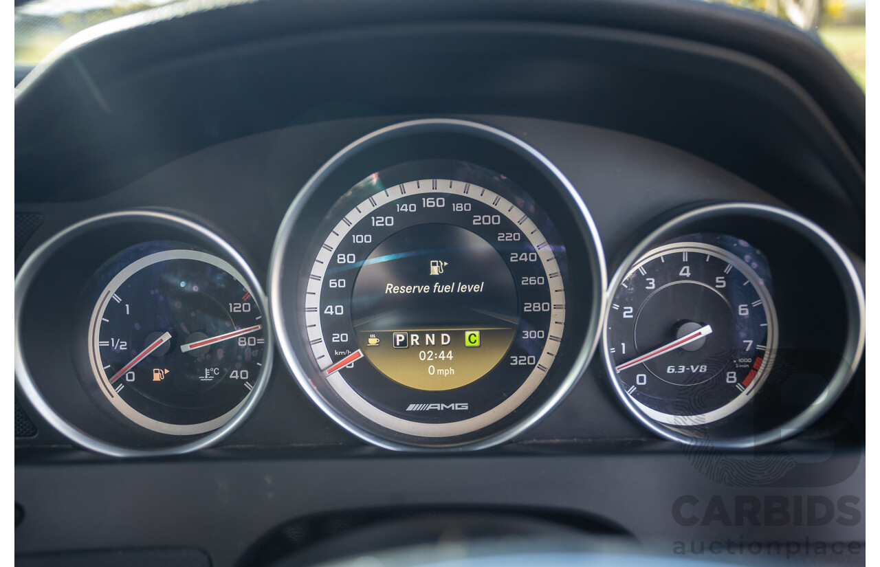 11/2011 Mercedes Benz C63 AMG Performance Package Plus W204 MY11 4d Sedan Calcite White V8 6.3L