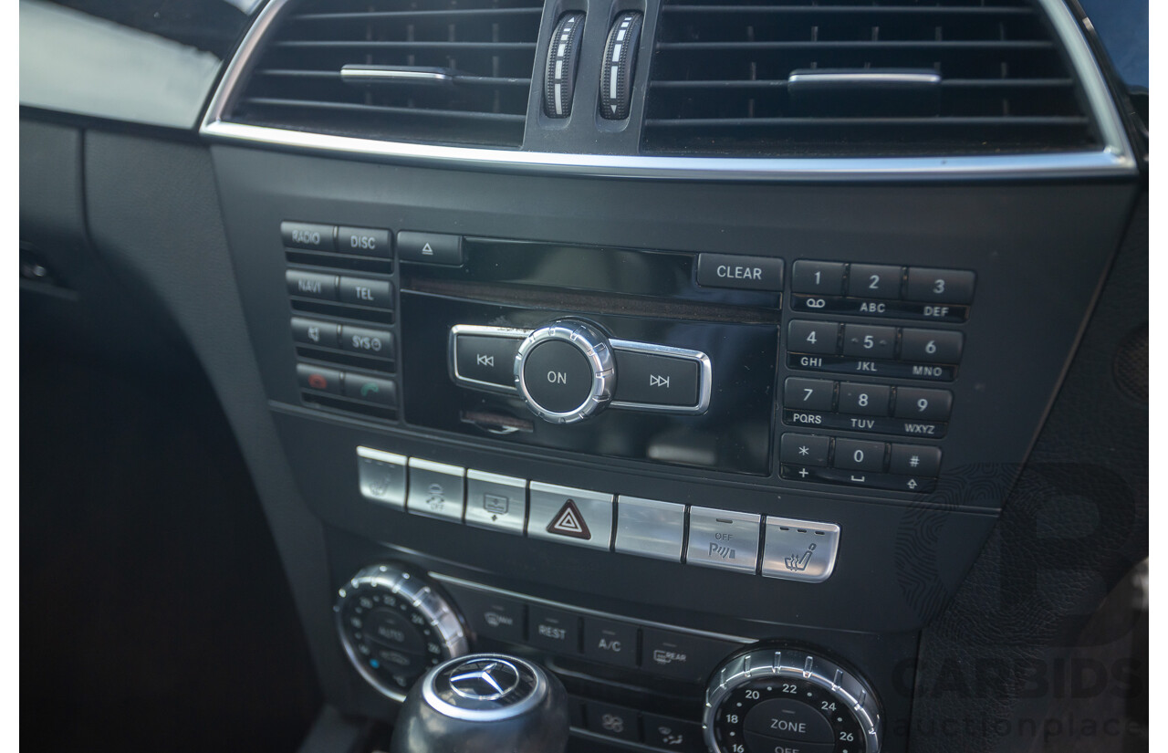 11/2011 Mercedes Benz C63 AMG Performance Package Plus W204 MY11 4d Sedan Calcite White V8 6.3L