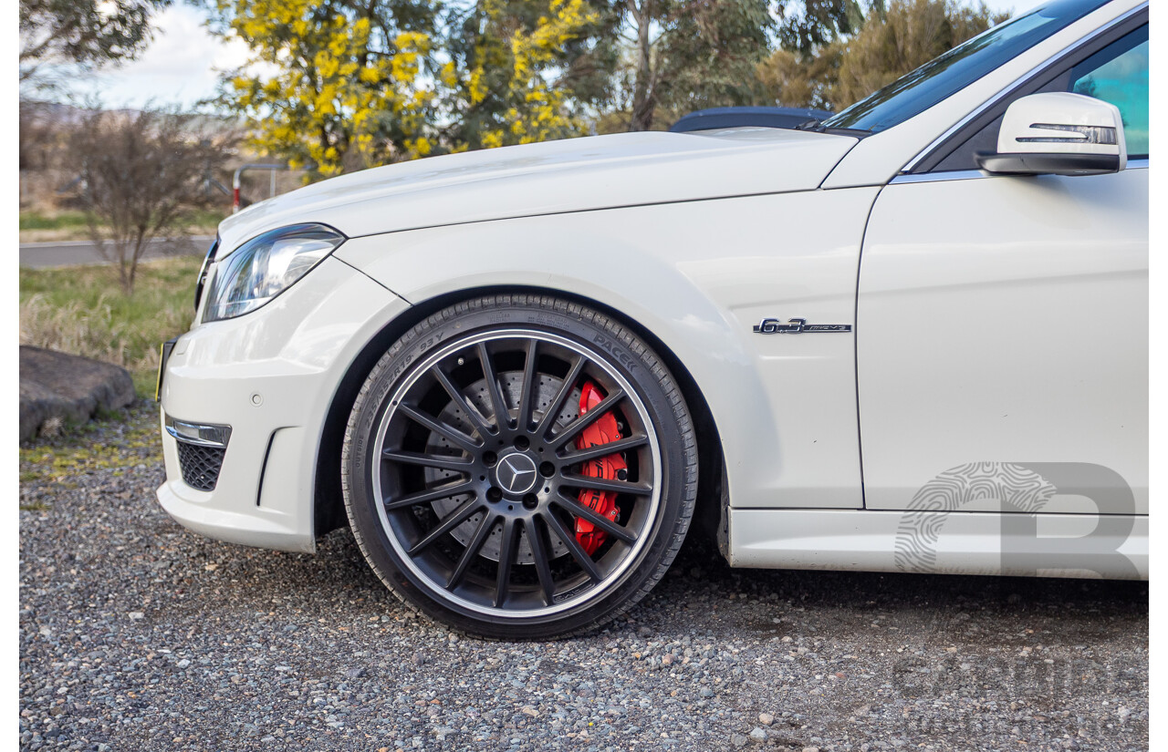 11/2011 Mercedes Benz C63 AMG Performance Package Plus W204 MY11 4d Sedan Calcite White V8 6.3L