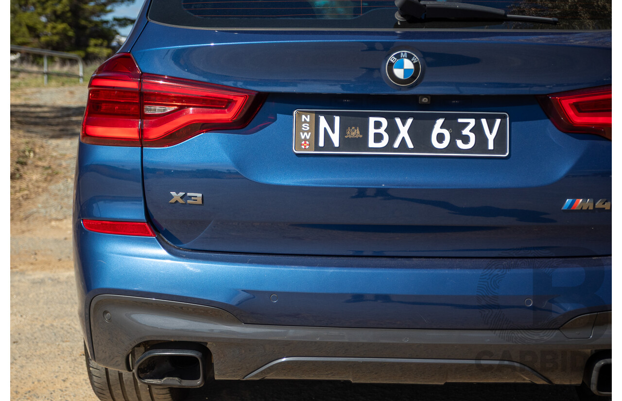 06/2018 BMW X3 M40i (AWD) MY18 G01 4d Wagon Phytonic Blue Metallic Turbo 3.0L
