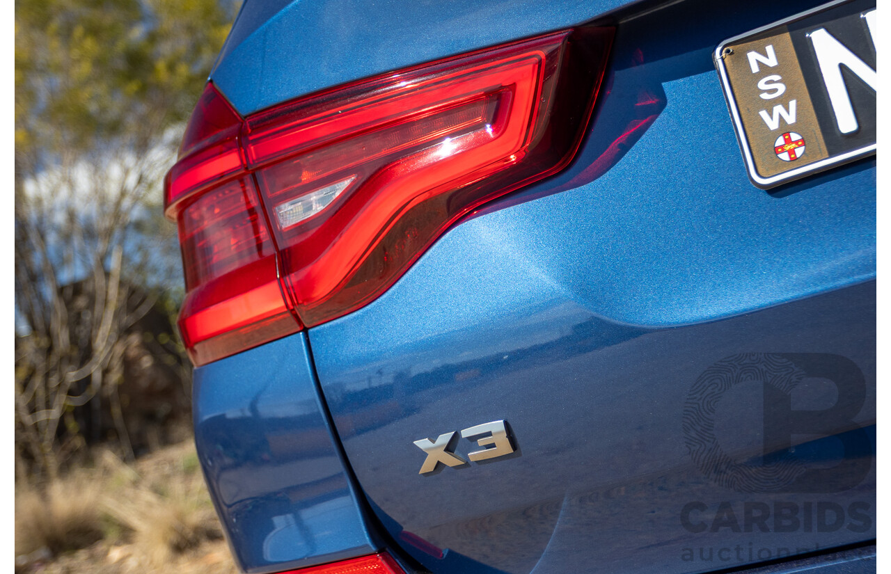 06/2018 BMW X3 M40i (AWD) MY18 G01 4d Wagon Phytonic Blue Metallic Turbo 3.0L