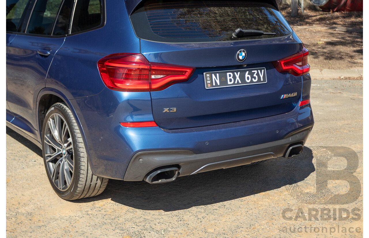 06/2018 BMW X3 M40i (AWD) MY18 G01 4d Wagon Phytonic Blue Metallic Turbo 3.0L