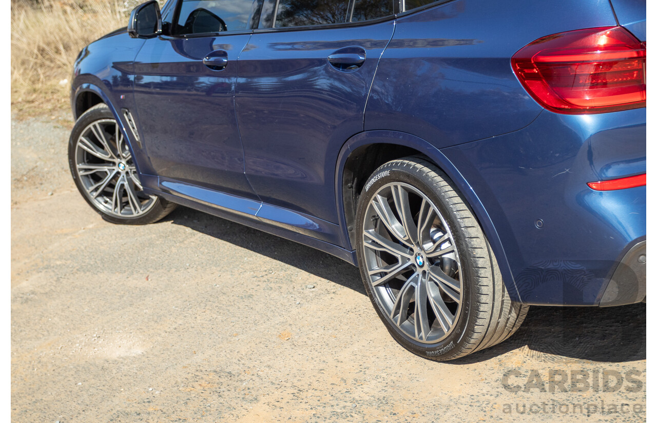 06/2018 BMW X3 M40i (AWD) MY18 G01 4d Wagon Phytonic Blue Metallic Turbo 3.0L