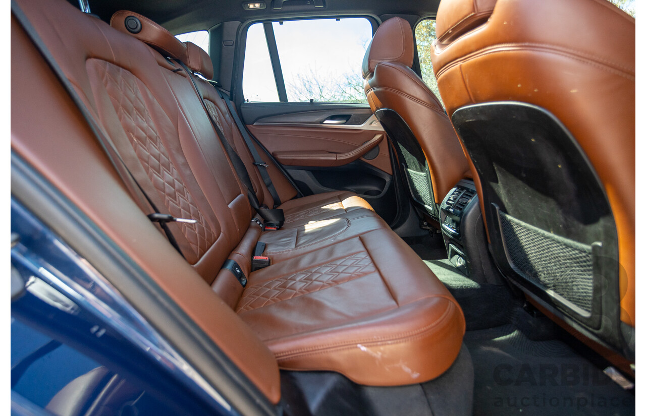 06/2018 BMW X3 M40i (AWD) MY18 G01 4d Wagon Phytonic Blue Metallic Turbo 3.0L