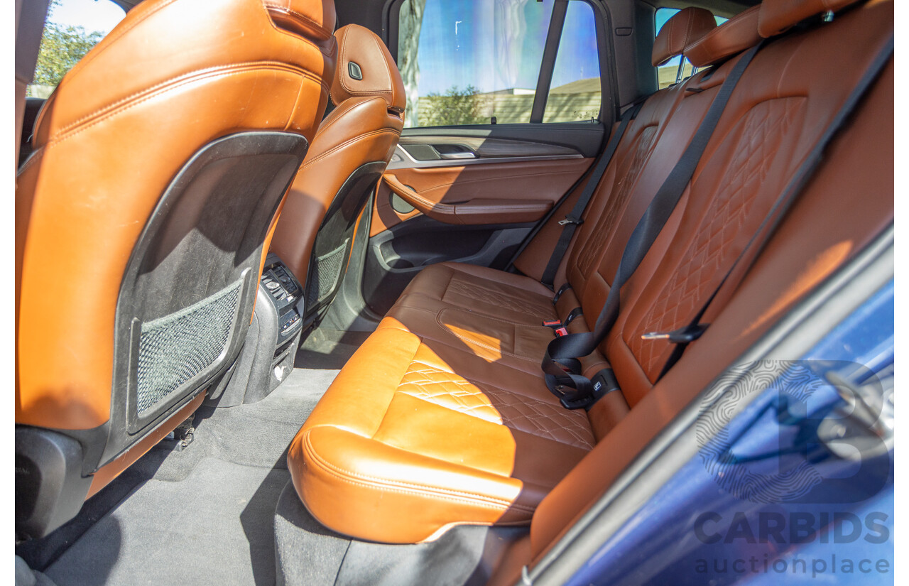 06/2018 BMW X3 M40i (AWD) MY18 G01 4d Wagon Phytonic Blue Metallic Turbo 3.0L