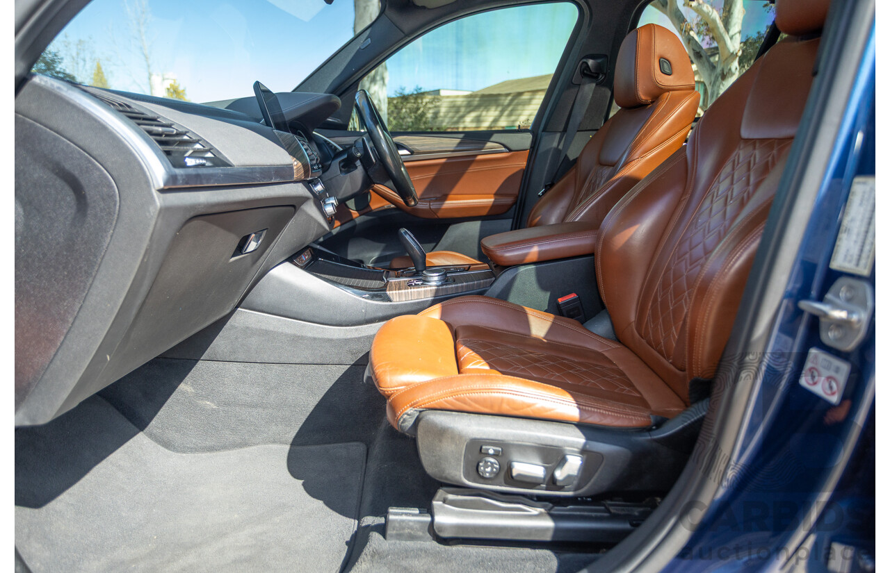 06/2018 BMW X3 M40i (AWD) MY18 G01 4d Wagon Phytonic Blue Metallic Turbo 3.0L