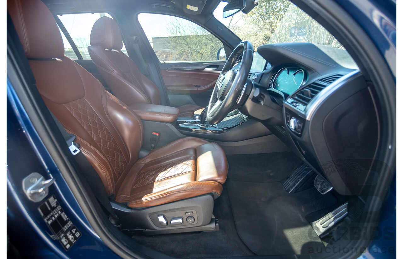 06/2018 BMW X3 M40i (AWD) MY18 G01 4d Wagon Phytonic Blue Metallic Turbo 3.0L