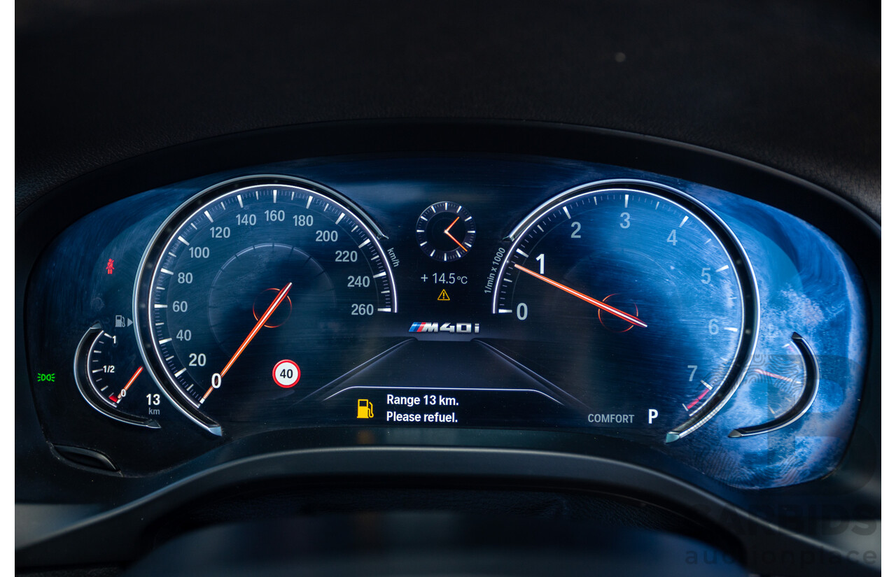 06/2018 BMW X3 M40i (AWD) MY18 G01 4d Wagon Phytonic Blue Metallic Turbo 3.0L