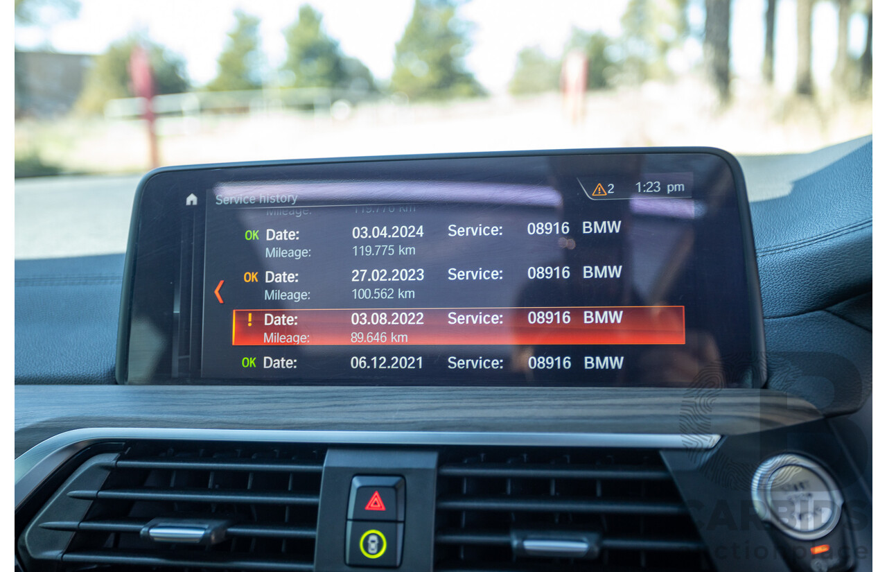 06/2018 BMW X3 M40i (AWD) MY18 G01 4d Wagon Phytonic Blue Metallic Turbo 3.0L