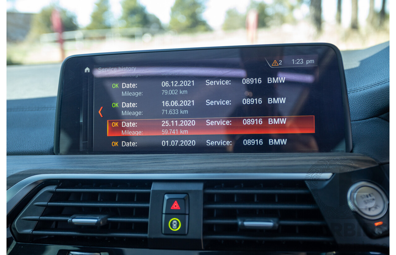 06/2018 BMW X3 M40i (AWD) MY18 G01 4d Wagon Phytonic Blue Metallic Turbo 3.0L