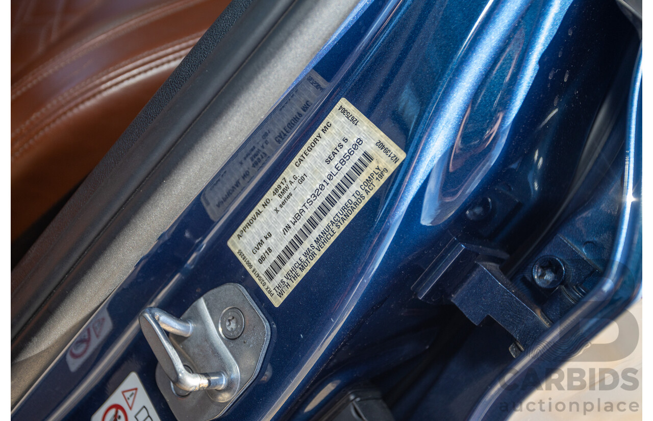 06/2018 BMW X3 M40i (AWD) MY18 G01 4d Wagon Phytonic Blue Metallic Turbo 3.0L