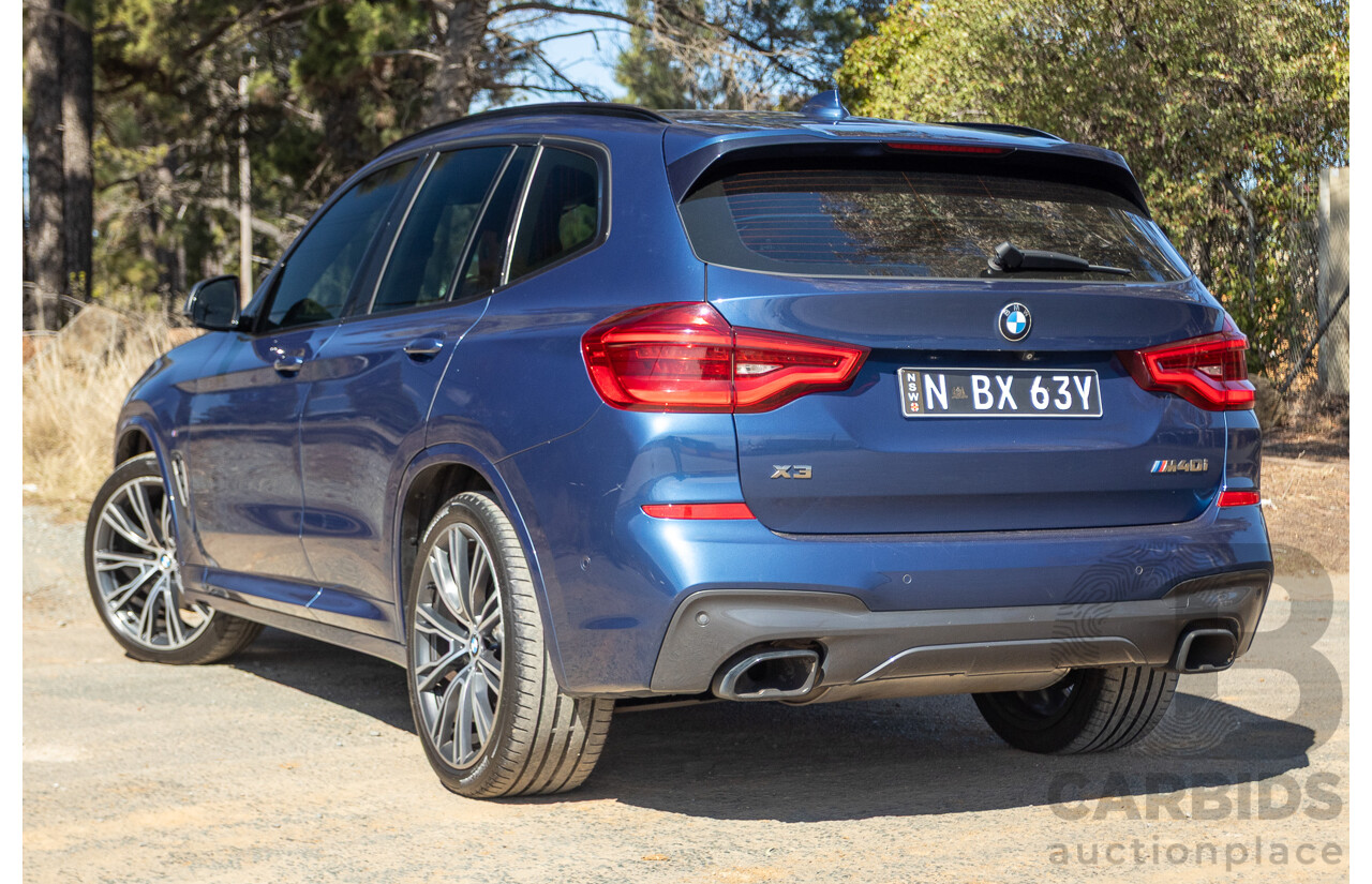 06/2018 BMW X3 M40i (AWD) MY18 G01 4d Wagon Phytonic Blue Metallic Turbo 3.0L