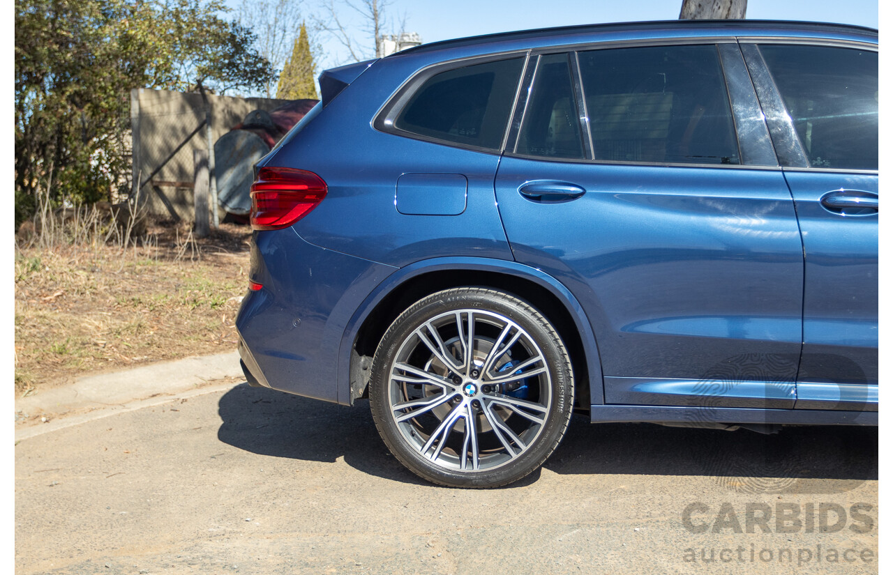 06/2018 BMW X3 M40i (AWD) MY18 G01 4d Wagon Phytonic Blue Metallic Turbo 3.0L