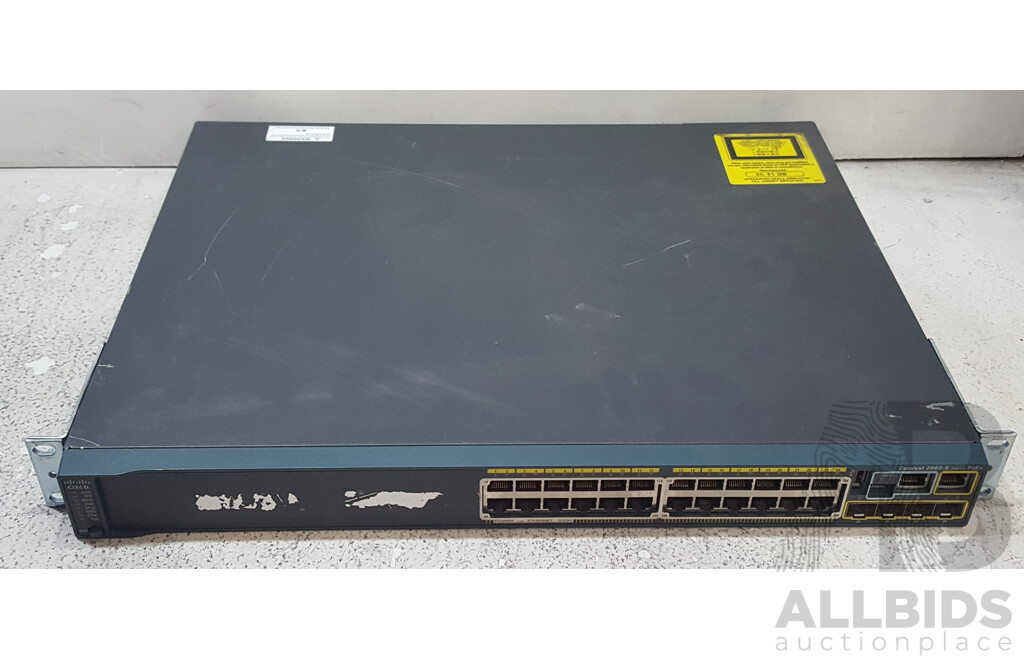 Cisco (WS-C2960S-24PS-L) Catalyst 2960-S Series PoE+ 24-Port Gigabit Ethernet Switch