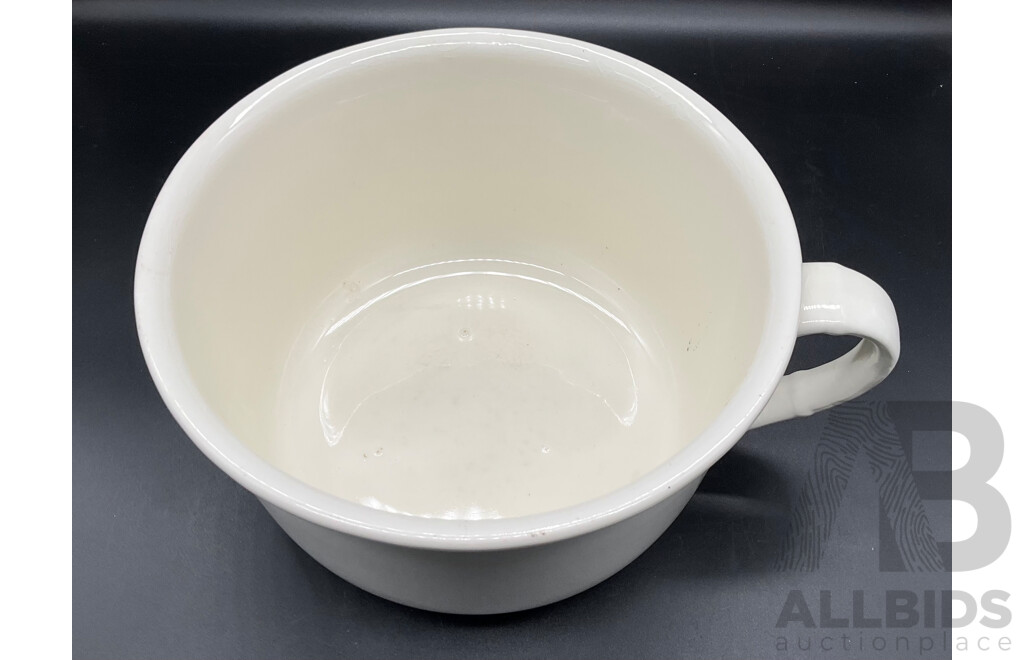 West Germany Jug (390/40), English Chamber Pot, Assorted Crystal Vases, Large Framed Printed Picture and More - Lot of 8