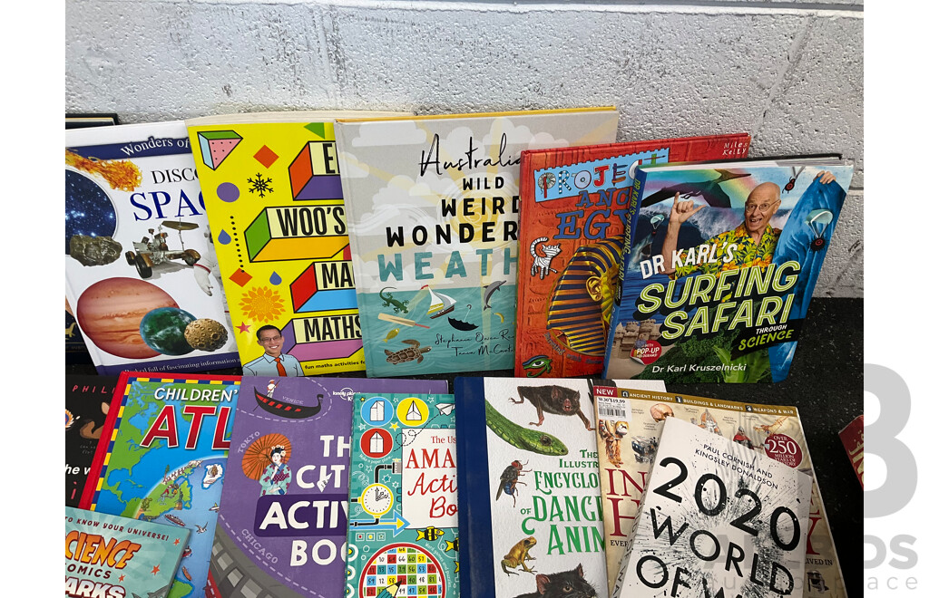 Huge Collection of Kids and Adults Books, Including Harry Potter, Pokemon Handbook, Assorted Encyclopedies and More