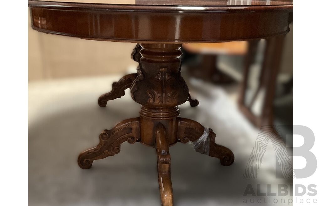 Extendable Dining Table Set with 8 Chairs