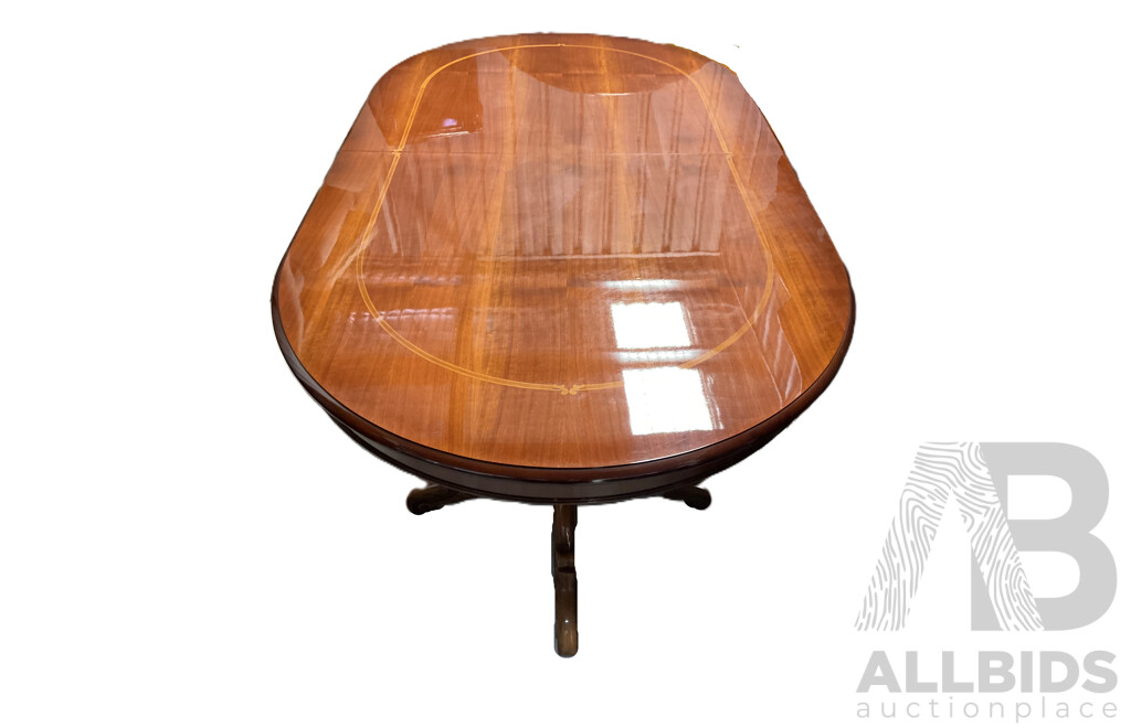 Extendable Dining Table Set with 8 Chairs