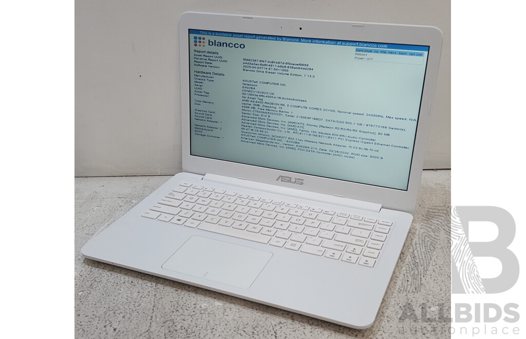ASUS (F402B) AMD A9 (9400) Radeon R5, 5 Compute Cores 2C+3G 2.40GHz CPU 14-Inch Laptop